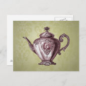  Victoriaans theepot Briefkaart (Voorkant / Achterkant)