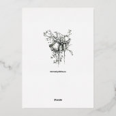 Victoriaans Tijdperk 1850 Roos Bloemen Border Brui Folie Uitnodiging (Achterkant)