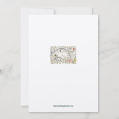 Victoriaans tijdperk 1873 Medieval Style Wedding Kaart (Achterkant)