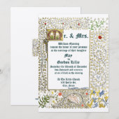 Victoriaans tijdperk 1873 Medieval Style Wedding Kaart (Voorkant / Achterkant)