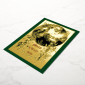 Victoriaans tijdperk 1879 Oude kerstman Folie Feestdagenkaart (Gedraaid)