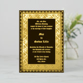 Victoriaans tijdperk 1882 grens Folie Uitnodiging (Staand Voorkant)