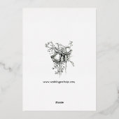 Victoriaans Tijdperk 1894 Keltische Knots Border W Folie Uitnodiging (Achterkant)