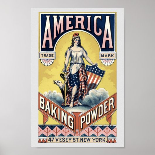  Victoriaans tijdperk Amerika Baking Powder AD Poster (Voorkant)