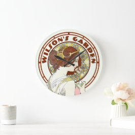 Victoriaans tijdperk Art Nouveau door Mucha Garden Grote Klok