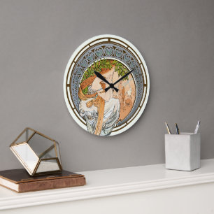 Victoriaans tijdperk Art Nouveau Sunset door Alfon Grote Klok
