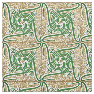 Victoriaans tijdperk Art Nouveau Vier hagedisspatr Stof