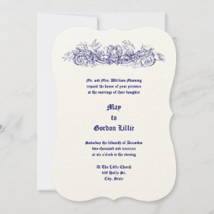  Victoriaans tijdperk Fleuron met duiven bruiloft Kaart