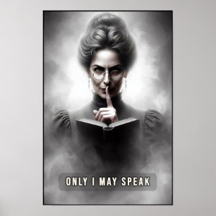 Victoriaans tijdperk Griezelfoto van een schooldir Poster