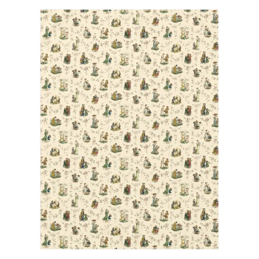 Victoriaans tijdperk Kate Greenaway Pattern Tafelkleed (Voorkant)