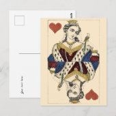  Victoriaans tijdperk van de hartenkoningin Briefkaart (Voorkant / Achterkant)