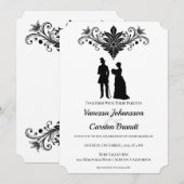 Victoriaans tijdperk Vintage bruiloft uitnodiging (Voorkant / Achterkant)