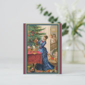Victoriaans Trade Kaart Moeder Decorating Tree (Staand voorkant)