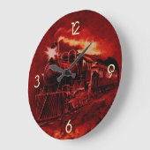 Victoriaans treinen van de magische-stoommotor grote klok (Hoek)