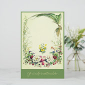 Victoriaans tropisch briefpapier. Briefpapier (Staand voorkant)