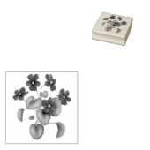 Victoriaans Tuin Violets Rubber Stamp Rubberstempel (Gestempeld)