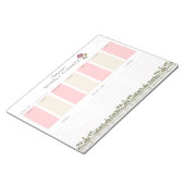 Victoriaans tuin weekblad planner to-do lijst notitieblok (Schuin)