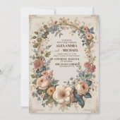 Victoriaans  tuinbouwbruiloft kaart (Voorkant)