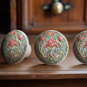 Victoriaans Tulip Charm Keramische Knob Pull Knop