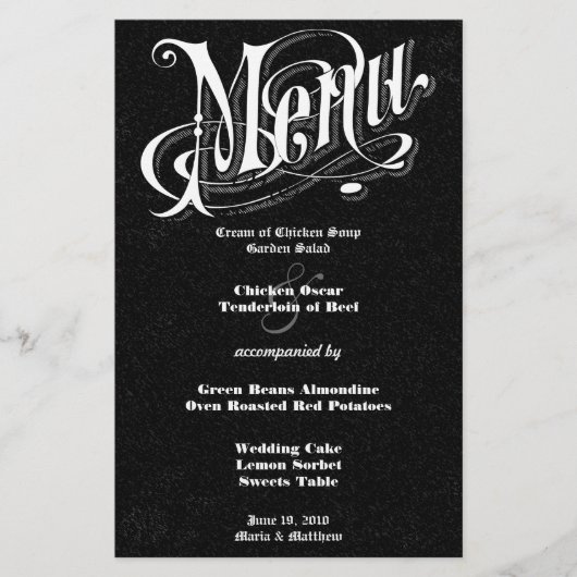  Victoriaans typografie Chalkboard Wedding (Voorkant)