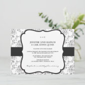 Victoriaans uitnodiging tot weddenschap (Black) (Staand voorkant)