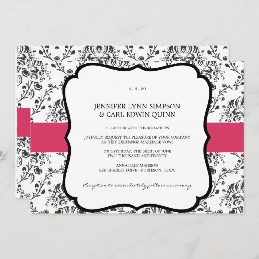 Victoriaans uitnodiging tot weddenschap (Black & F (Voorkant / Achterkant)