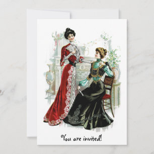 Victoriaans uitnodiging van de Mode van de Dames
