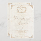 Victoriaans uitnodiging voor bruiloft (Voorkant / Achterkant)