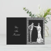 Victoriaans uitnodigingen tot weduwschap tussen He (Staand voorkant)