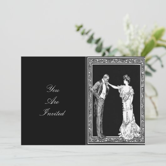 Victoriaans uitnodigingen tot weduwschap tussen He (Staand voorkant)