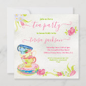 Victoriaans uitnodigingen van Tea Party om gestape (Voorkant)