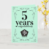 Victoriaans Universal Employee Anniversary Card Kaart (Gele Bloem)