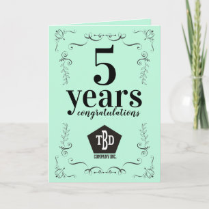 Victoriaans Universal Employee Anniversary Card Kaart