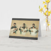  Victoriaans Vaderdag, het zijn Triplets. Kaart (Gele Bloem)