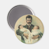  Victoriaans Vaderdag, het zijn Triplets. Magneet (Voorkant / Achterkant)