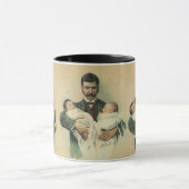 Victoriaans Vaderdag, het zijn Triplets. Mok (Midden)