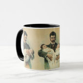 Victoriaans Vaderdag, het zijn Triplets. Mok (Voorkant links)