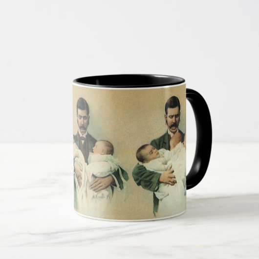 Victoriaans Vaderdag, het zijn Triplets. Mok (Voorkant rechts)