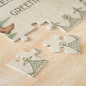  Victoriaans Valentijn Cherub, Roos en hart Legpuzzel (Zijkant)