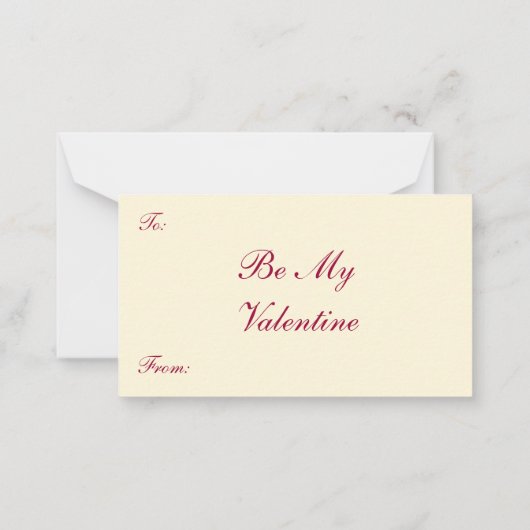  Victoriaans Valentijn Cherub, Roos en hart Notitiekaartje (Achterkant)