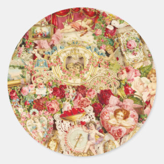 Victoriaans Valentijn Collage Stickers