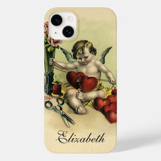  Victoriaans Valentijnsdag Angel Seamstress Case-Mate iPhone Case (Achterkant)