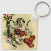 Victoriaans Valentijnsdag Angel Seamstress Sleutelhanger (Achterkant)