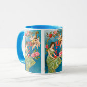 Victoriaans Valentijnsdag Angels & Hearts Mok (Voorkant links)