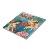  Victoriaans Valentijnsdag Angels & Hearts Tegeltje (Zijkant)