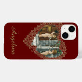 Victoriaans Valentijnsdag,  Angels w Letter Case-Mate iPhone Case (Achterkant (horizontaal))