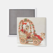  Victoriaans Valentijnsdag, auto met bloemen Magneet (Voorkant / Achterkant)