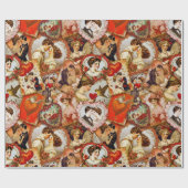  Victoriaans Valentijnsdag Collage Cadeaupapier (Vlak)