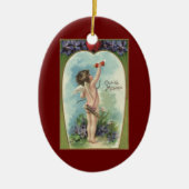  Victoriaans Valentijnsdag, Cupid's Message Keramisch Ornament (Voorkant)