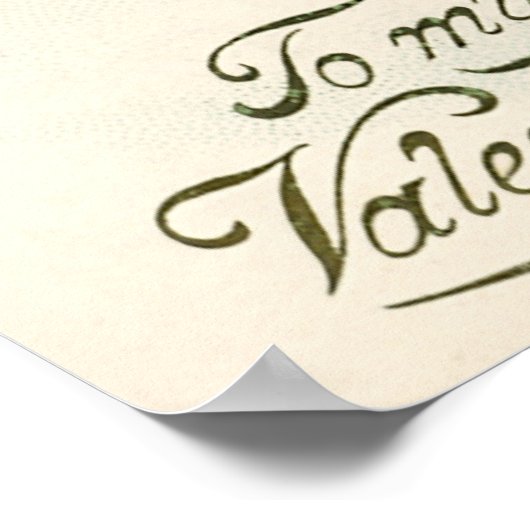  Victoriaans Valentijnsdag, Dame op een Swing Poster (Hoek)